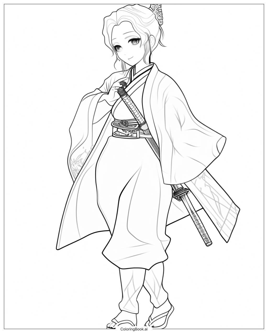  Shinobu Kocho Coloring Page 