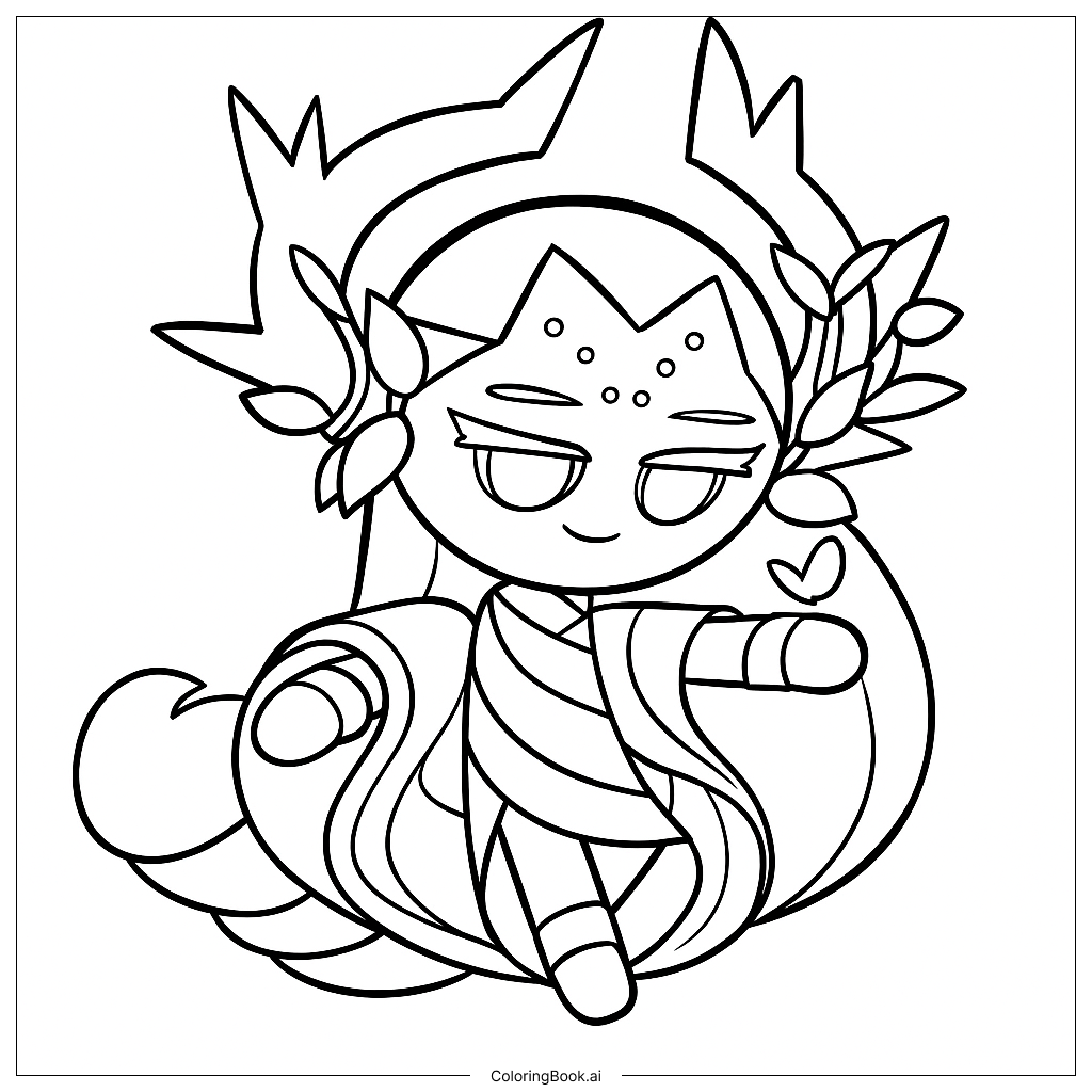  Millennial Tree Cookie Coloring Page 
