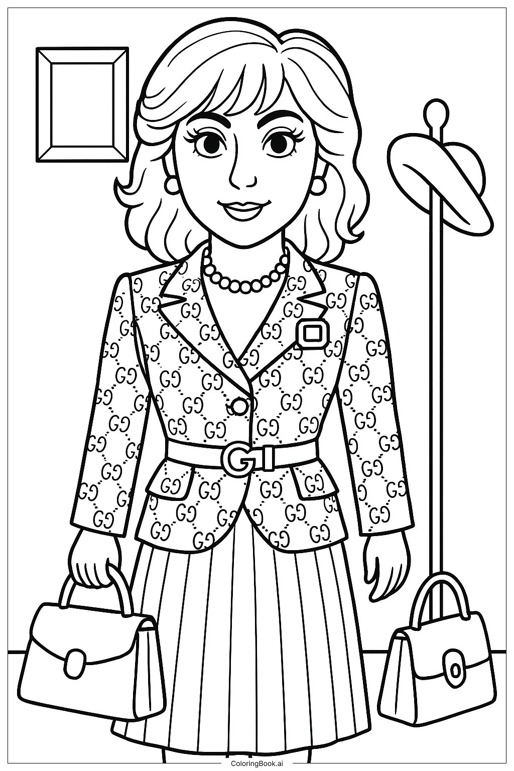  Lady Gaga As Patrizia Reggiani In Gucci Coloring Page 