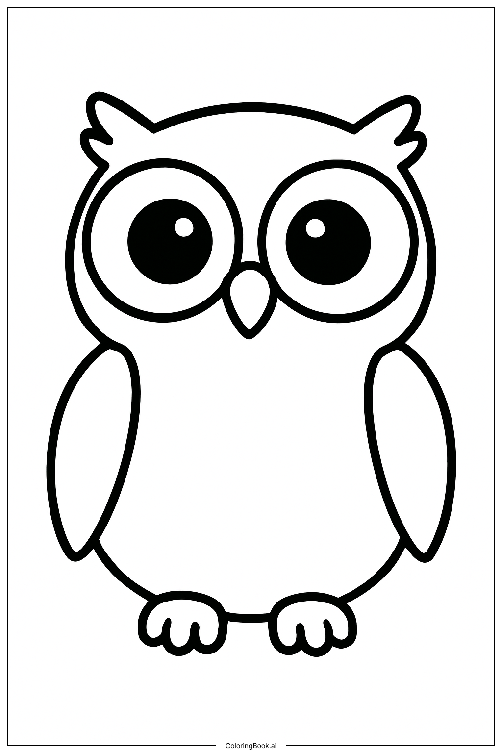  눈 오는 날 부엉이 관찰하기 색칠공부 페이지 