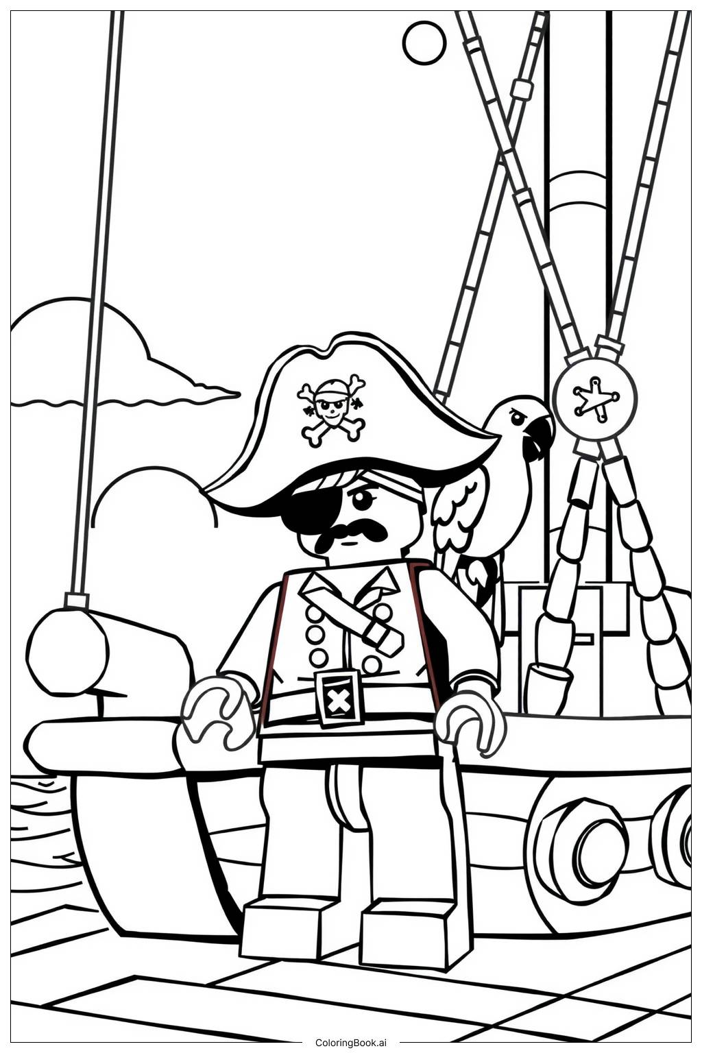  Lego Pirate Ship Adventure on the High Seas Coloring Page 