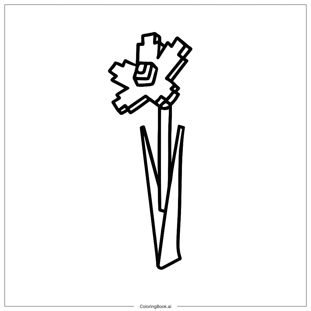 Blume Ausmalseite