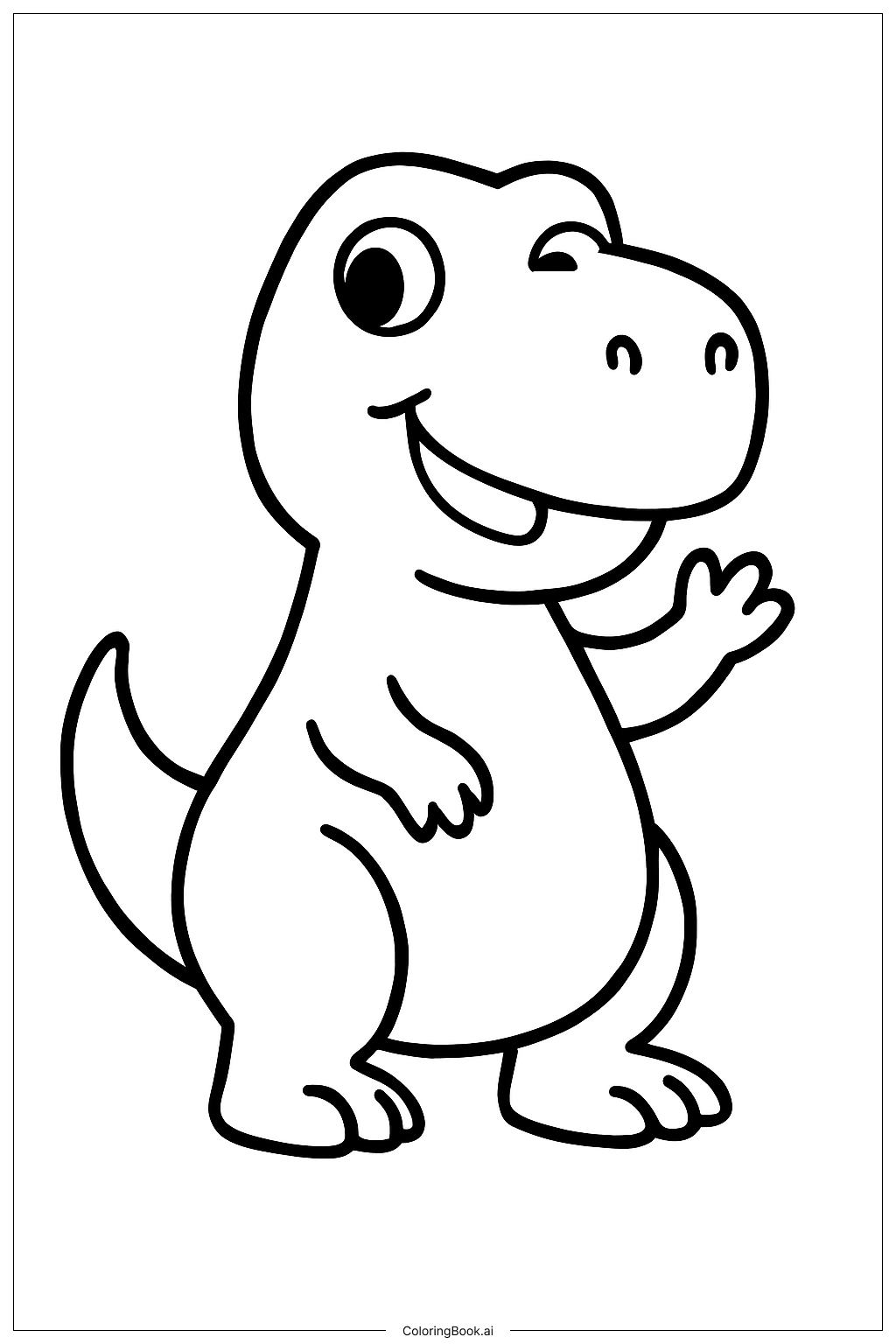 T-Rex Amigável Acenando