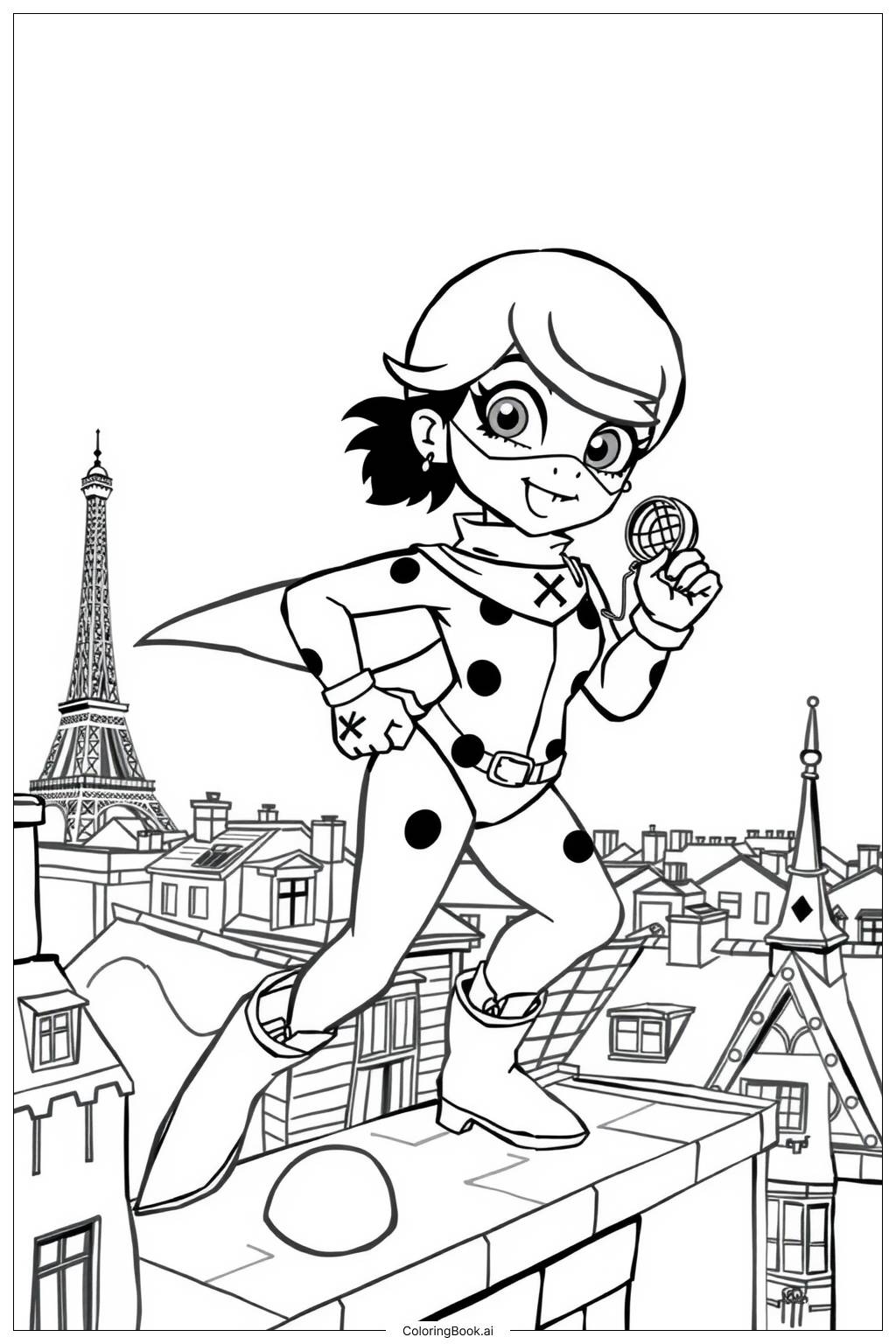  Page de coloriage Pose de Victoire Miraculeuse 