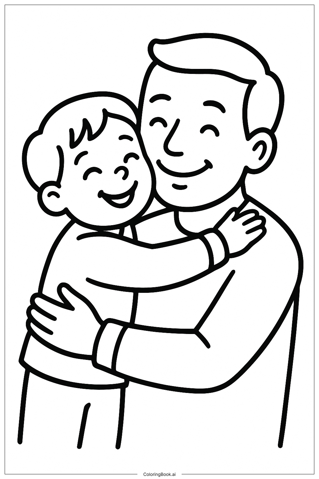 My Dad Is My Hero On Fathers Day Coloring Page