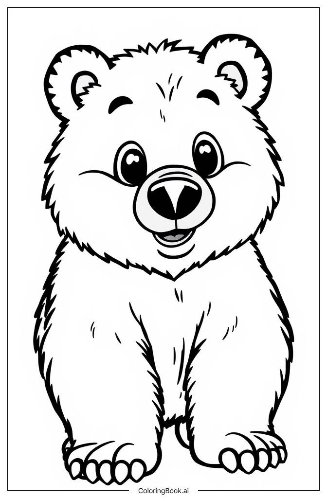  Página para colorear de Oso Grizzly 