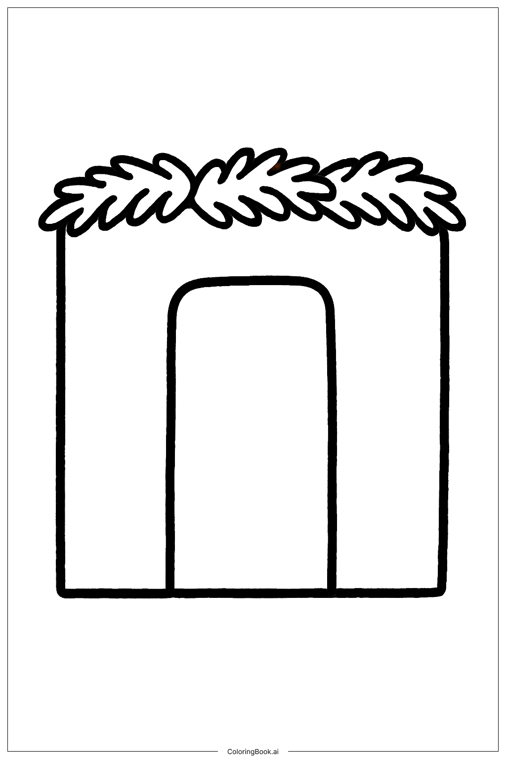  ドアのあるかわいいスコットスッカの塗り絵ページ 