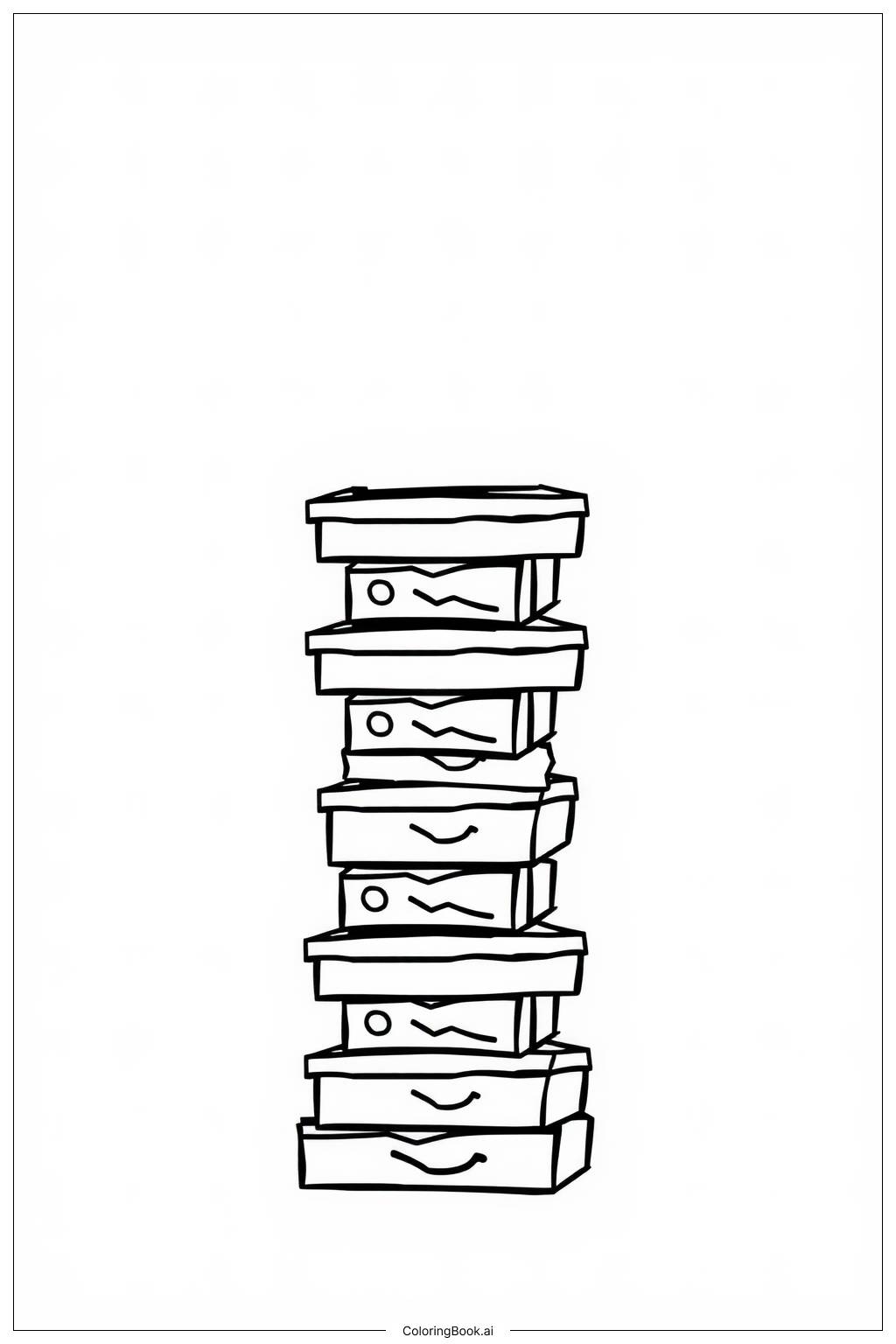  Pizza Tower Scene (Simplified) Coloring Page 