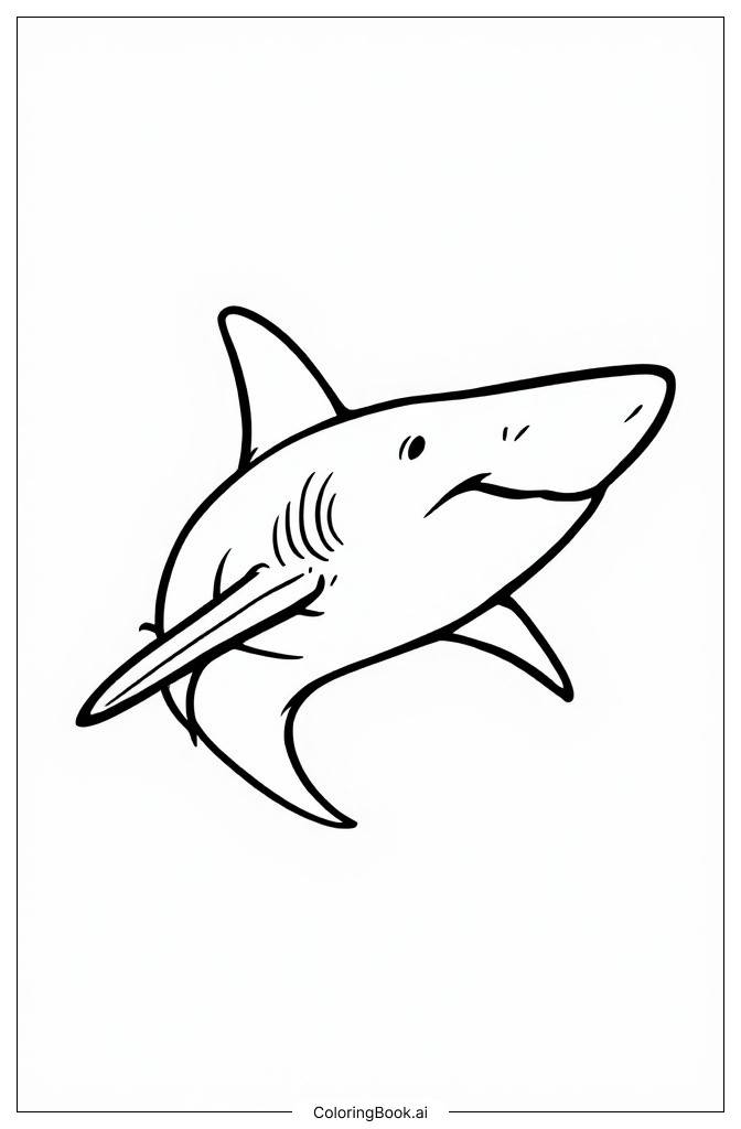  Hammerhead Shark Portrait Coloring Page 