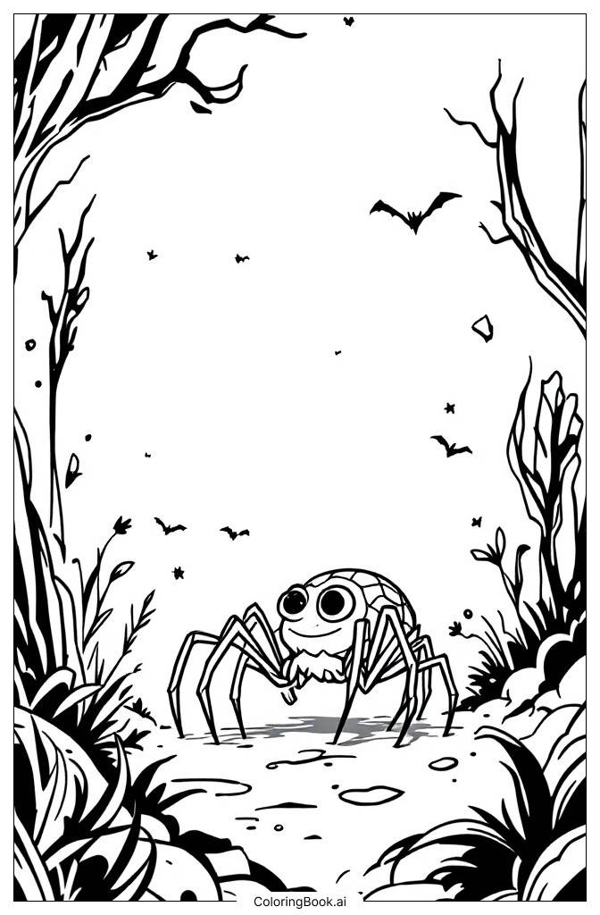  Página para colorir de As Aventuras da Aranha Bitsy 