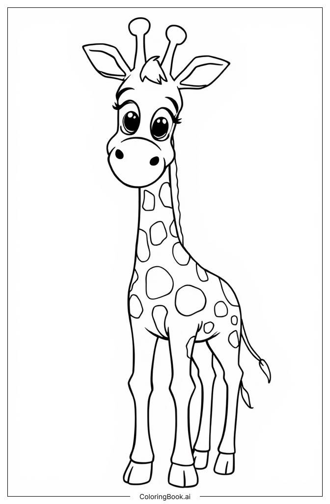  Página para colorir de geoffrey the giraffe2 