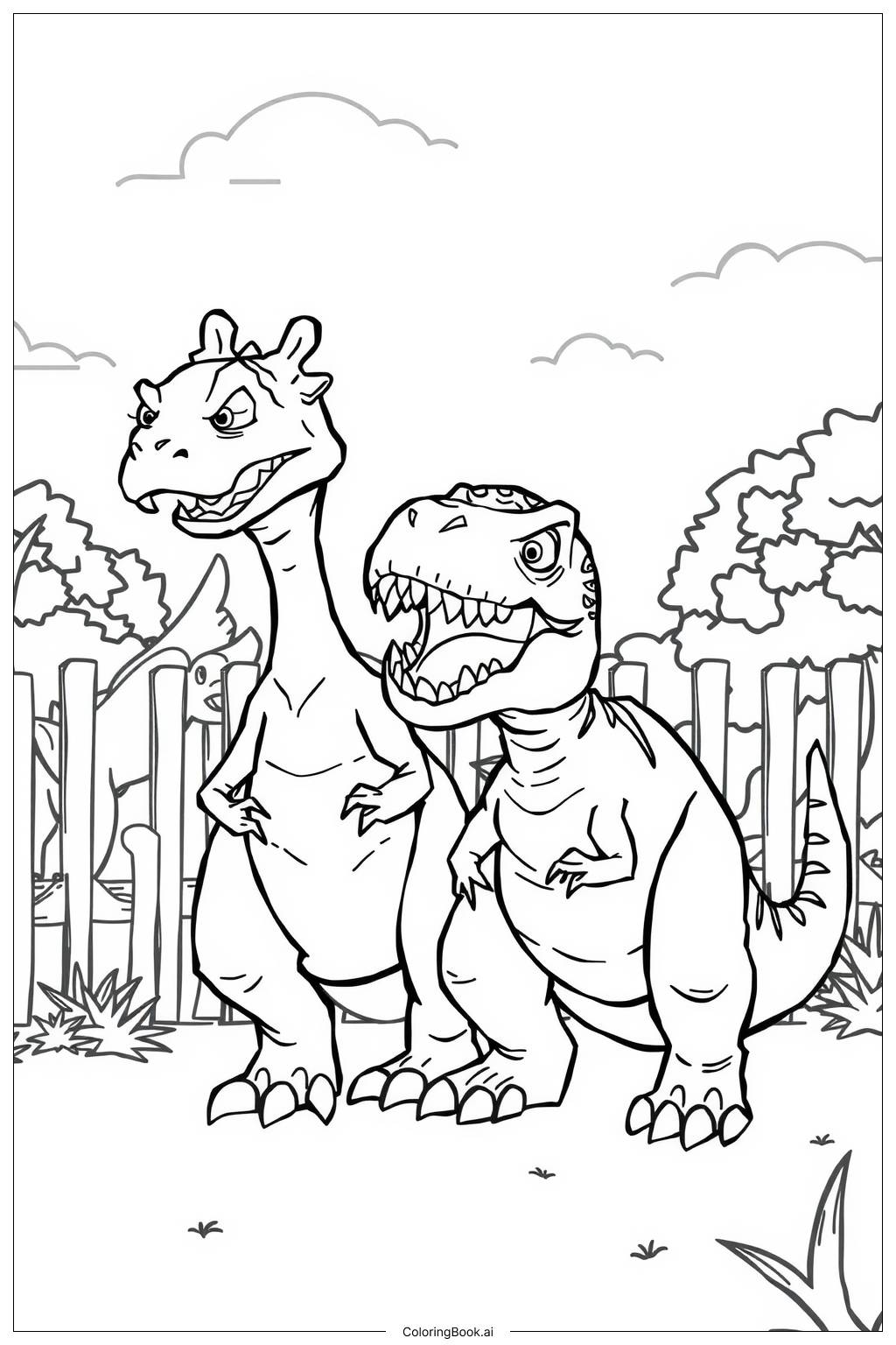  Jurassic World Park Under Siege Coloring Page 