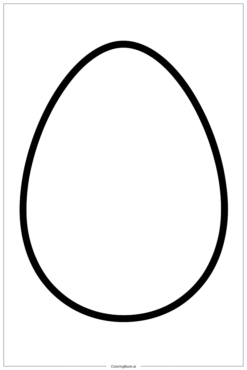  A Single Big Egg Coloring Page 