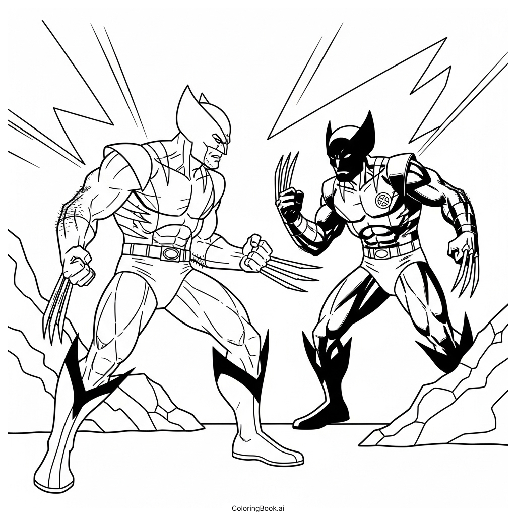 Wolverine in kraftvoller Pose