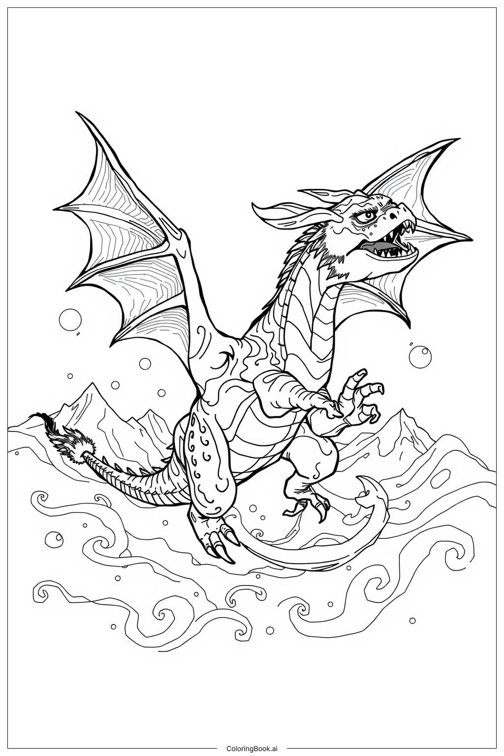  Page de coloriage Dragon Premier Vol-2 