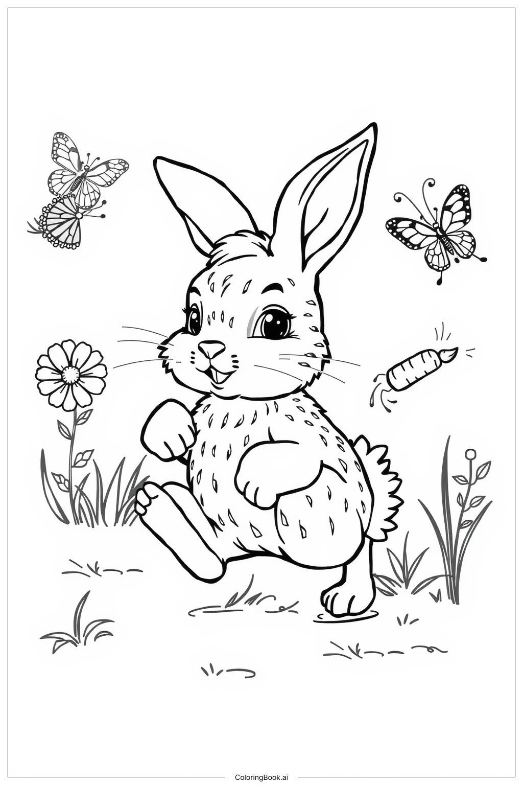  Baby Bunny Coloring Page 