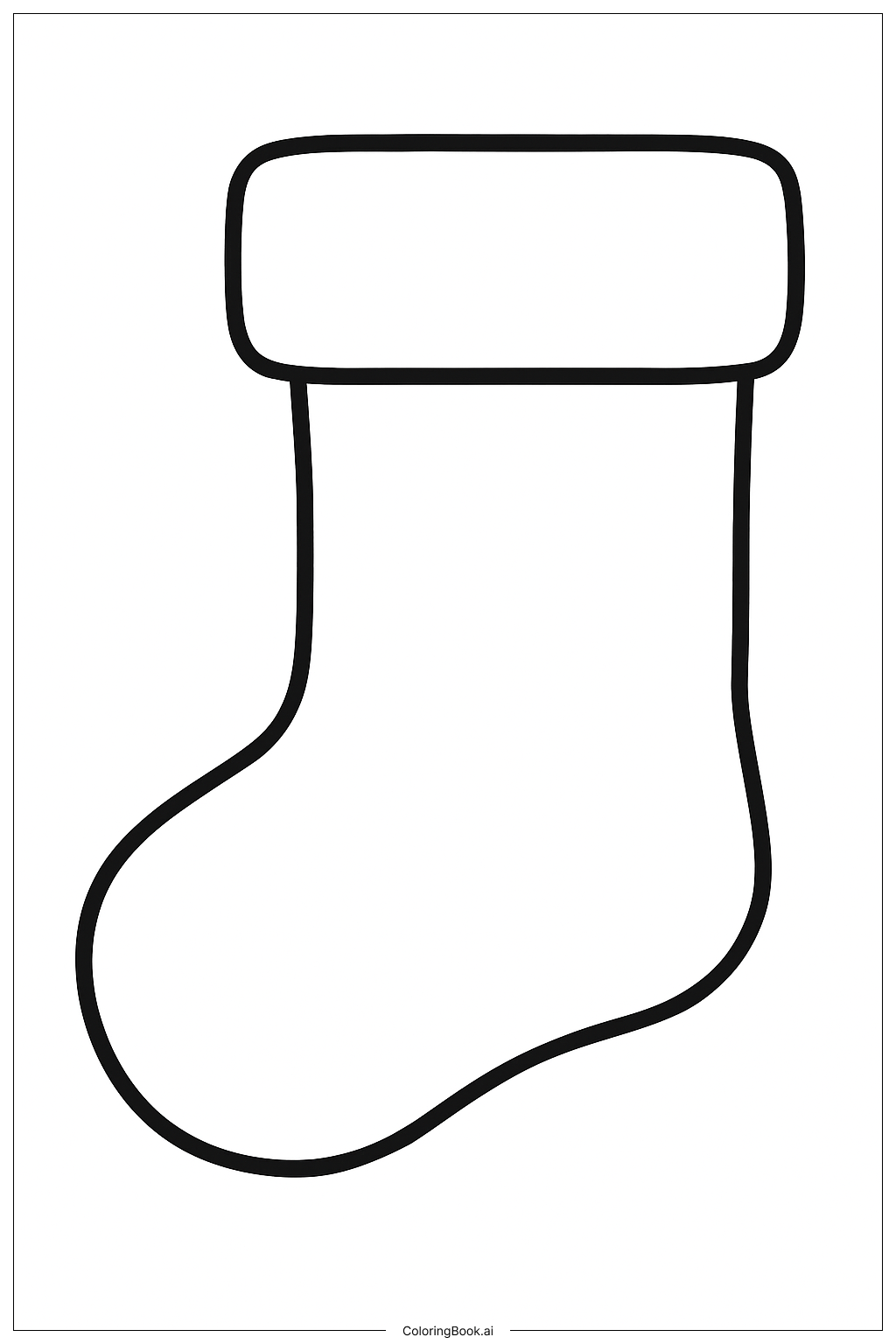  Cozy Stocking Shape填色页 