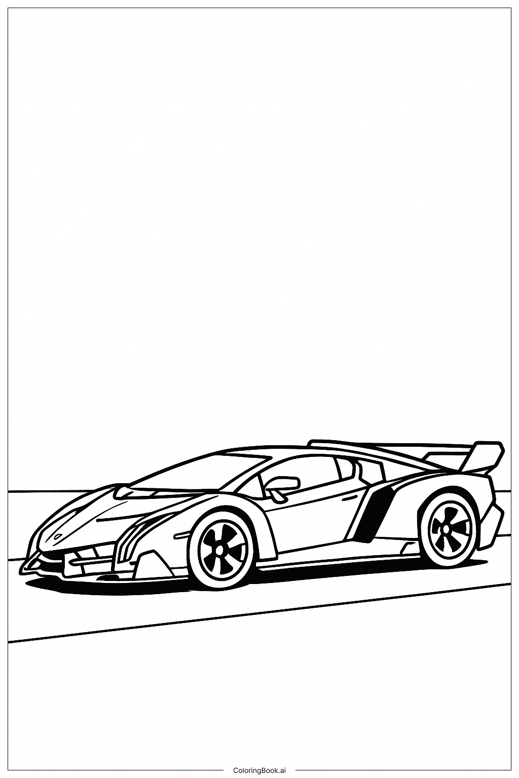 Lamborghini Veneno Side Profile Coloring Page 