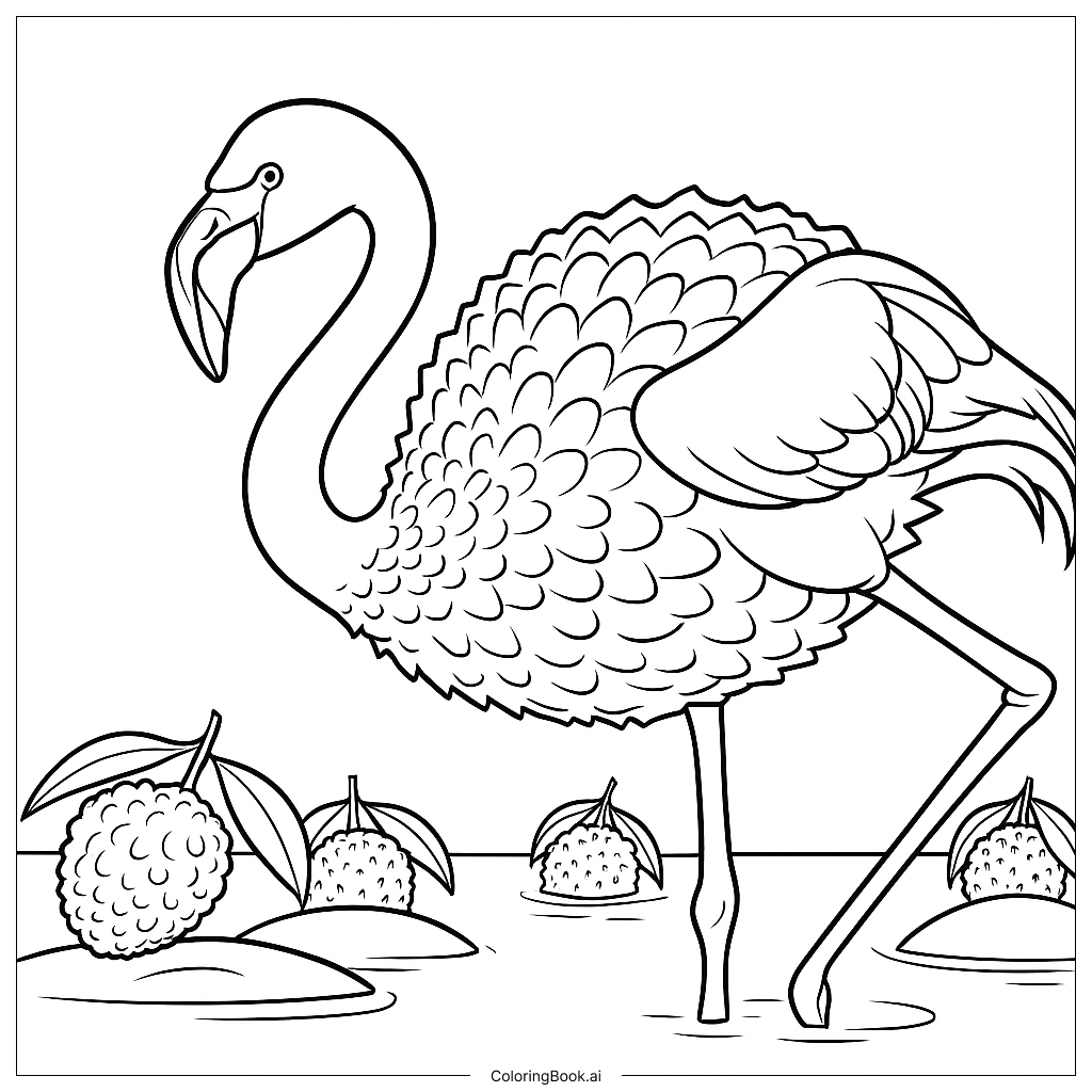 Página para colorir de Flamingulli-gulli-gulli 