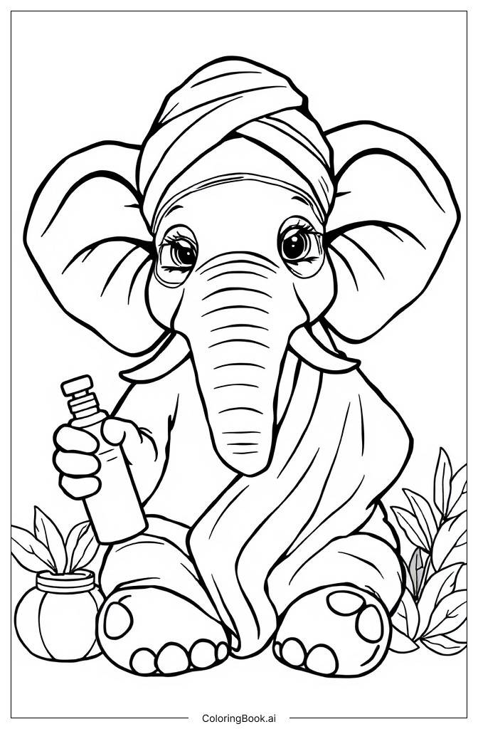  Drunk Elephant Skincare Coloring Page 