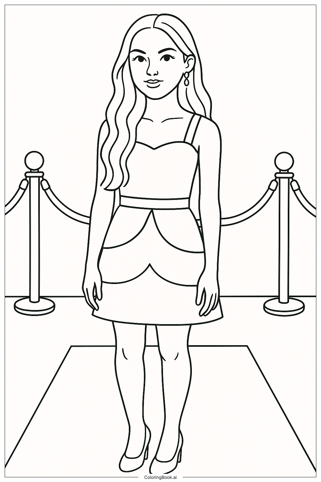  Olivia Rodrigo Posing On The Red Carpet Coloring Page 
