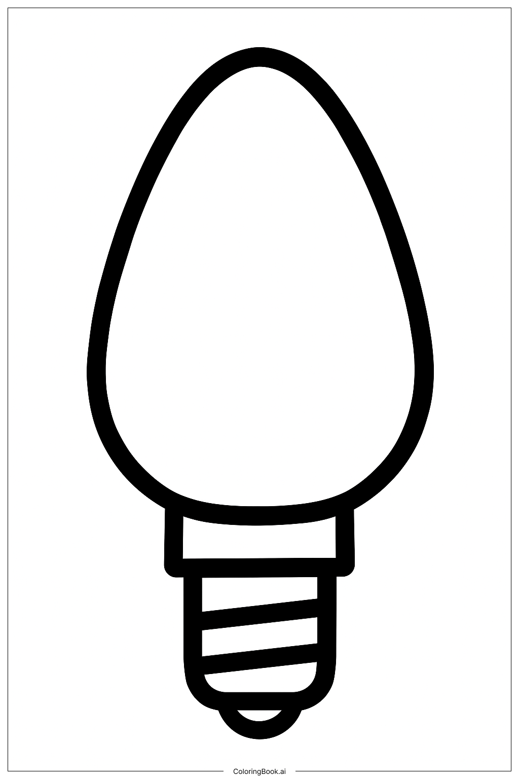  무광 크리스마스 전구 색칠공부 페이지 