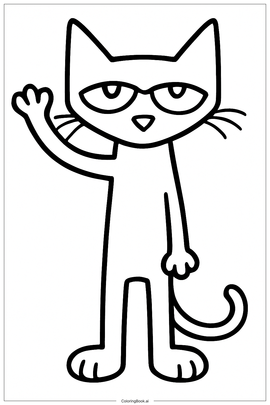 Pete The Cat Book Coloring Page