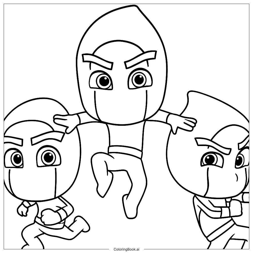 Página para colorir de Ninjalinos