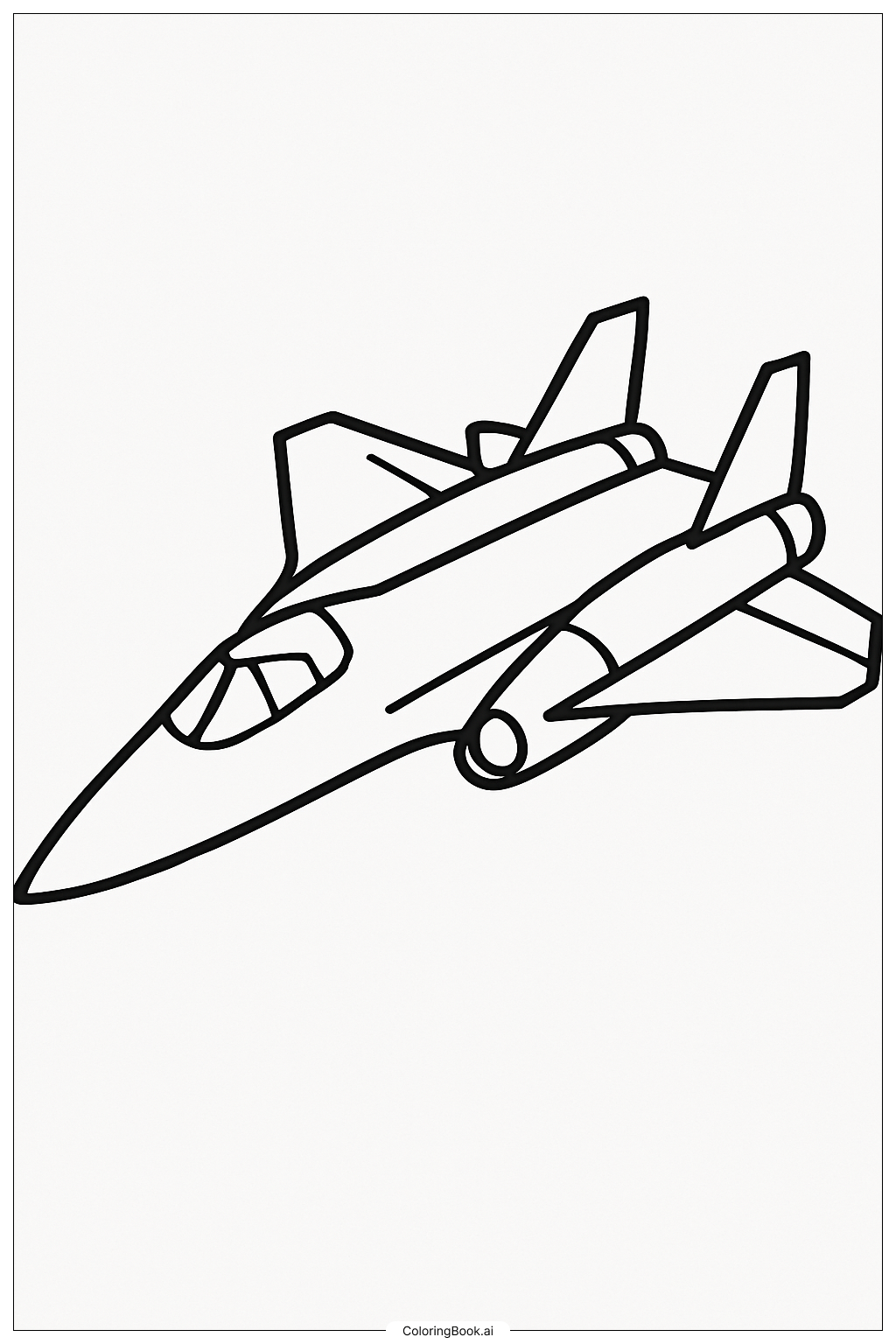  Página para colorear de The X-Men Jet Blackbird 