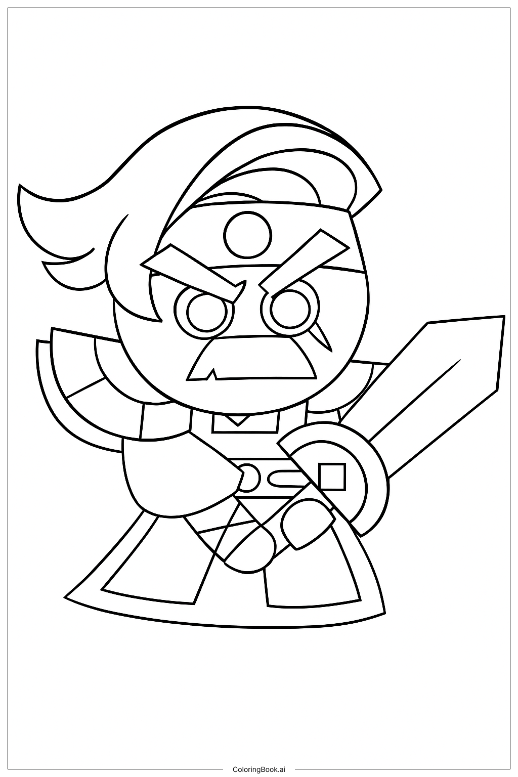  Cautious Dark Cacao Warrior Coloring Page 