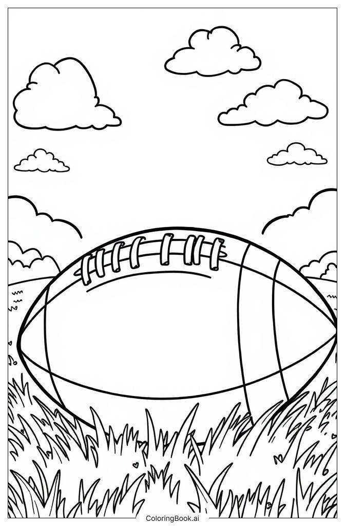  American Football Coloring Page 