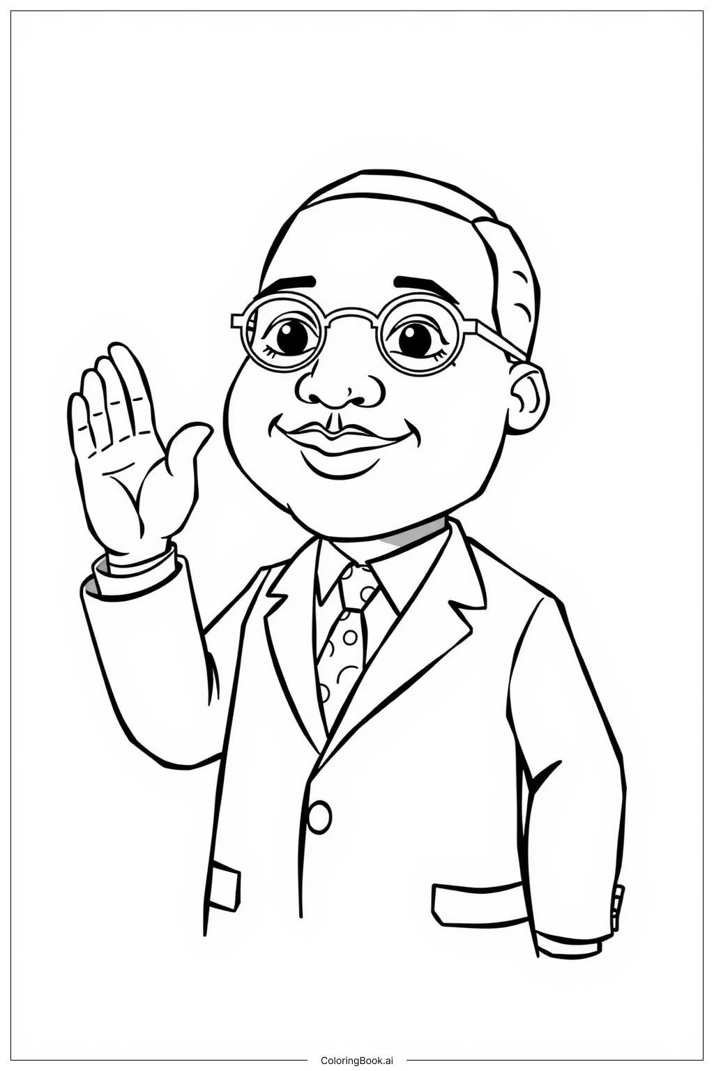  martin luther king's Philosophy of Equality and Justice Coloring Page 