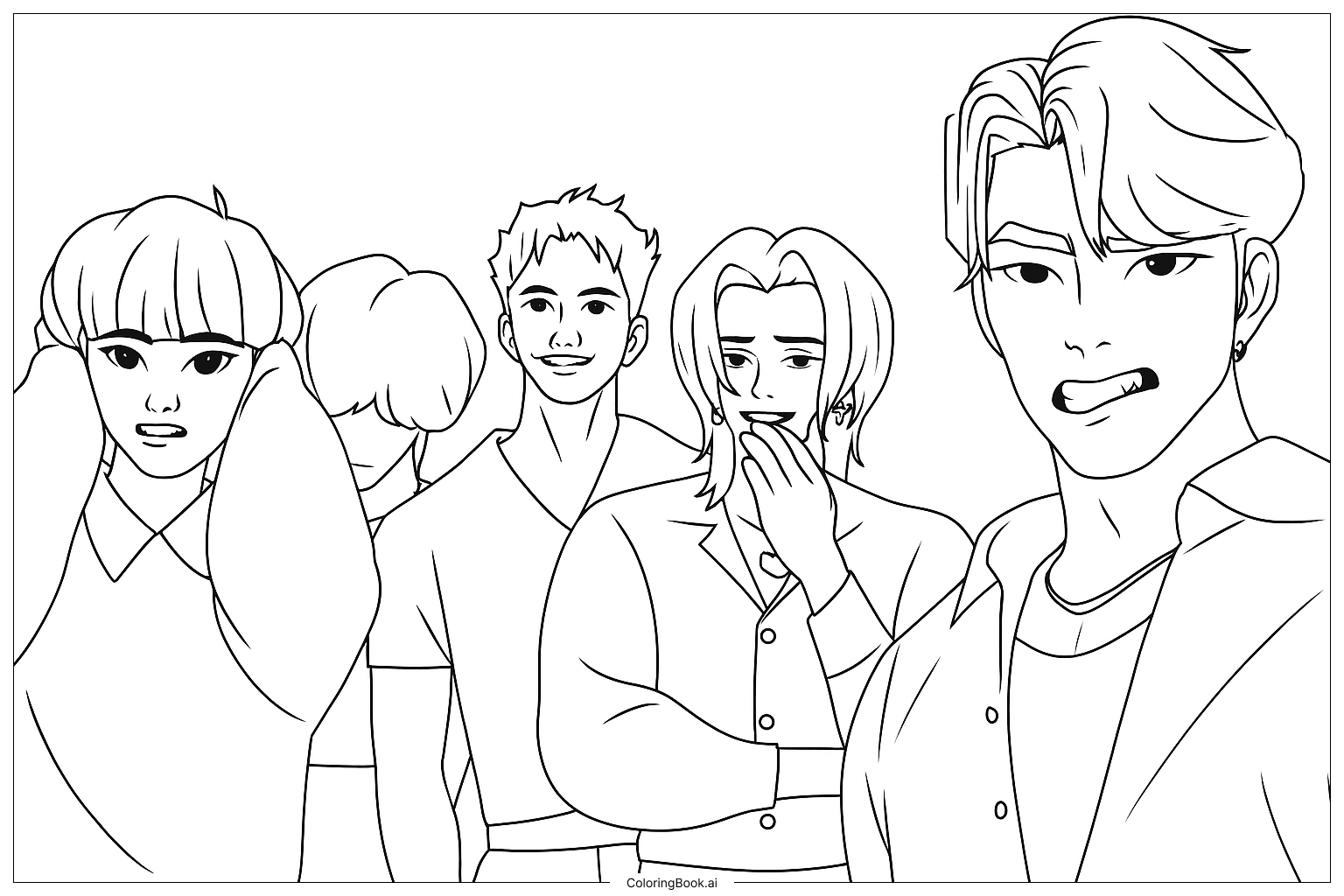 Saja Boys Shock Coloring Page Free PDF PNG Printable Saja Boys Shock Coloring Page Free PDF PNG Printable
