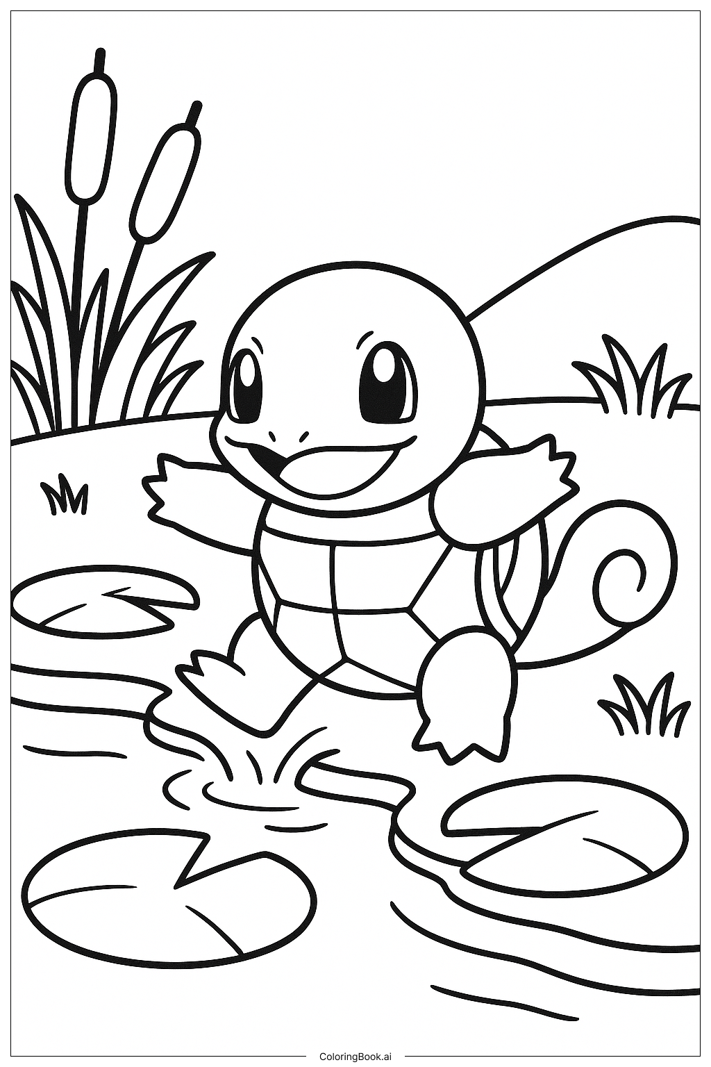 Página para colorear de Squirtle