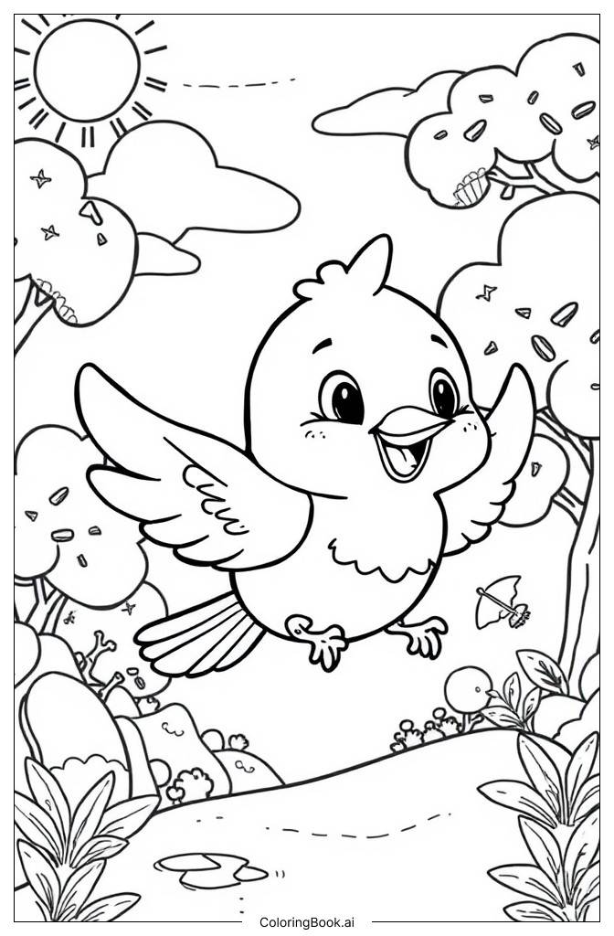  Baby bird Coloring Page 