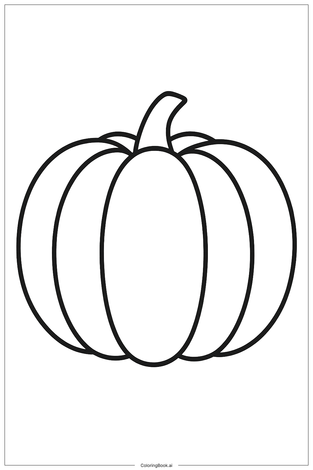  Ein großer Herbstkürbis Ausmalseite 