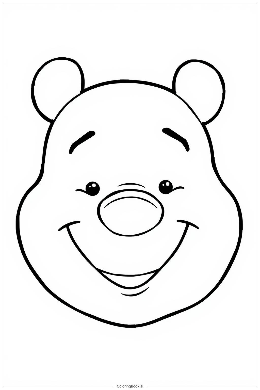  Página para colorear de winnie the pooh globo 