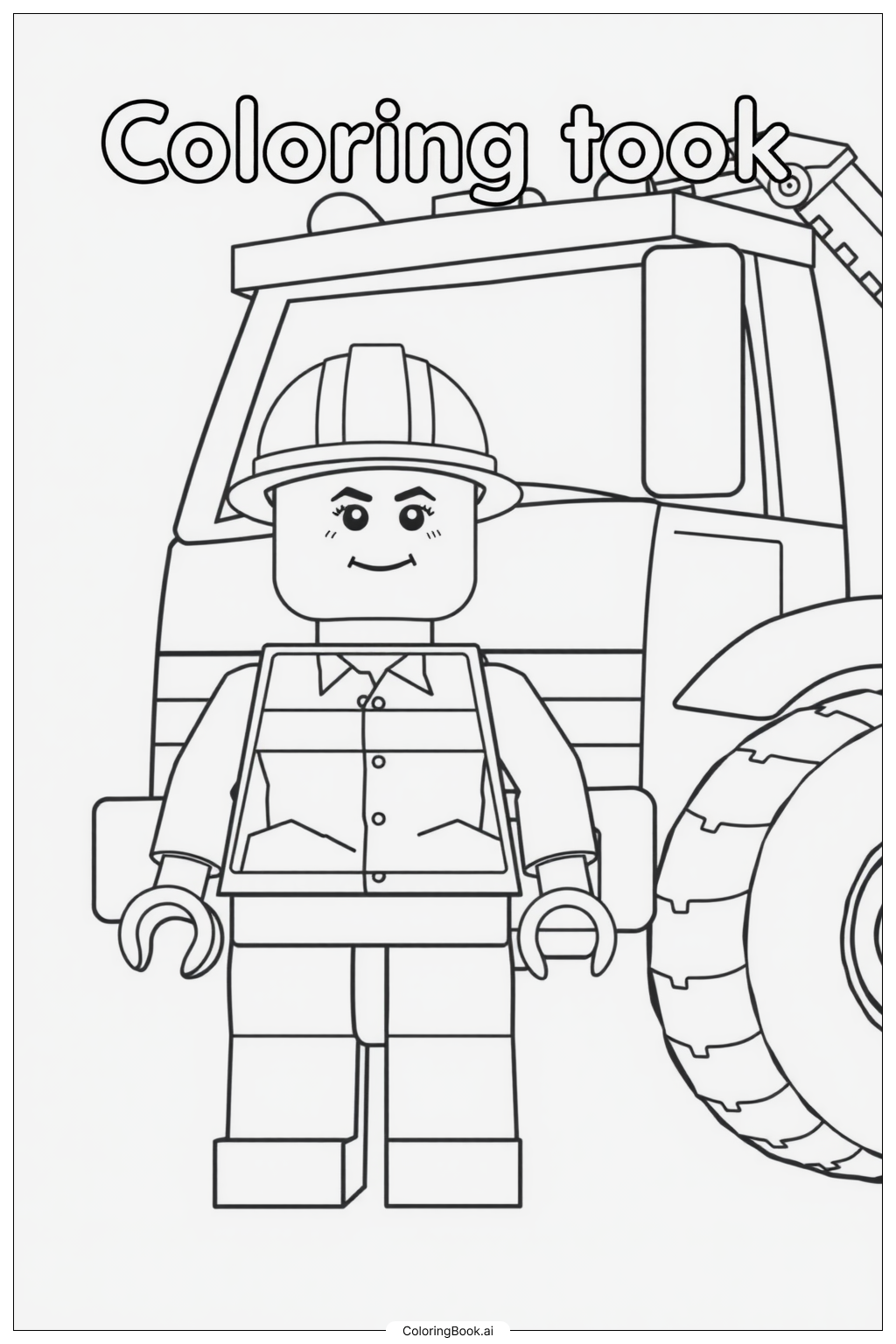 Lego Duplo Baustelle mit Fahrzeugen Ausmalbild Kostenloses PDF ...