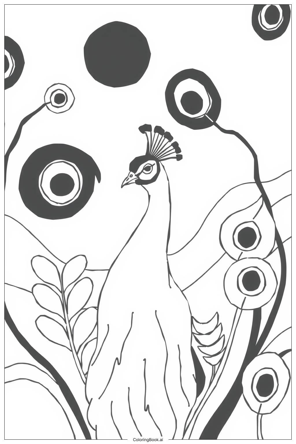  vibrant peacock feathers Coloring Page 