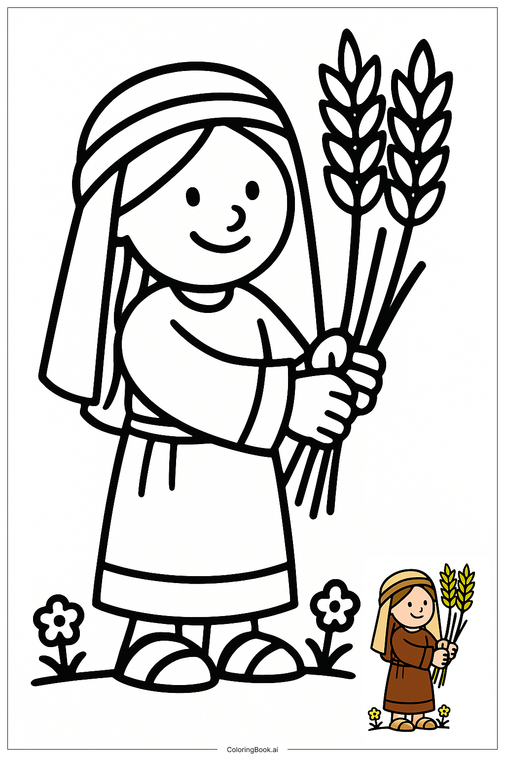 Ruth Bible Coloring Pages