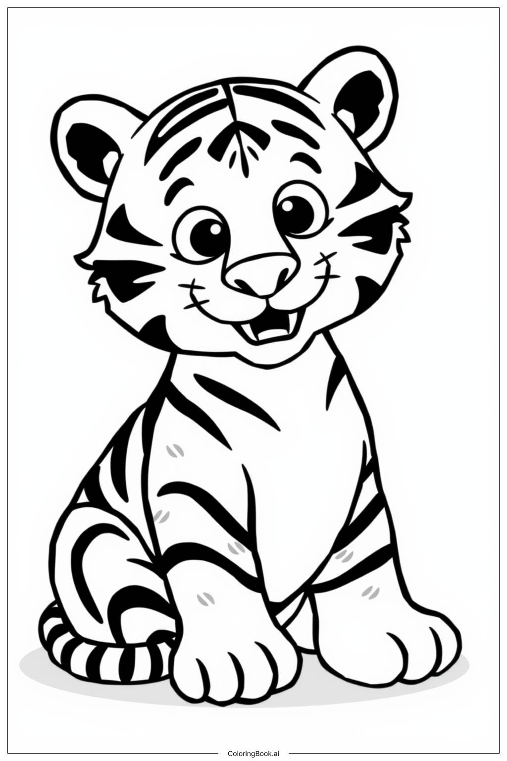  Saber Tooth Tiger Coloring Page 