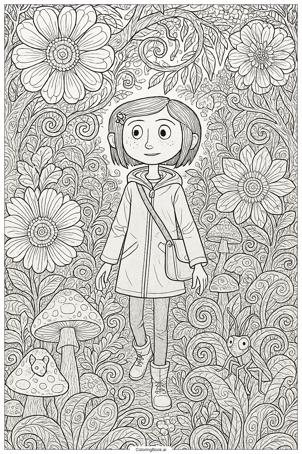  The Other World's Garden With Coraline著色頁 