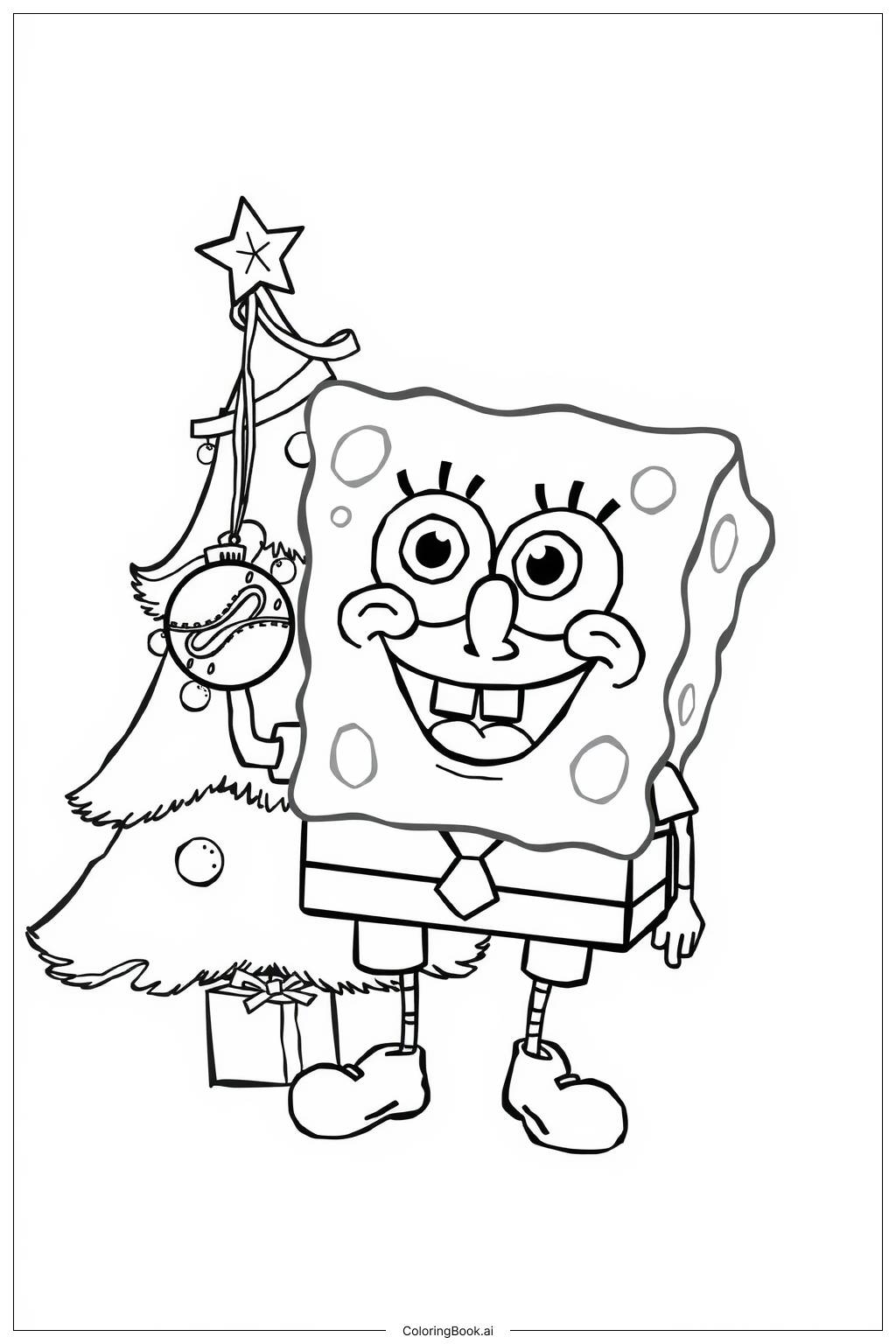  Trang tô màu Tô màu Giáng sinh Spongebob 