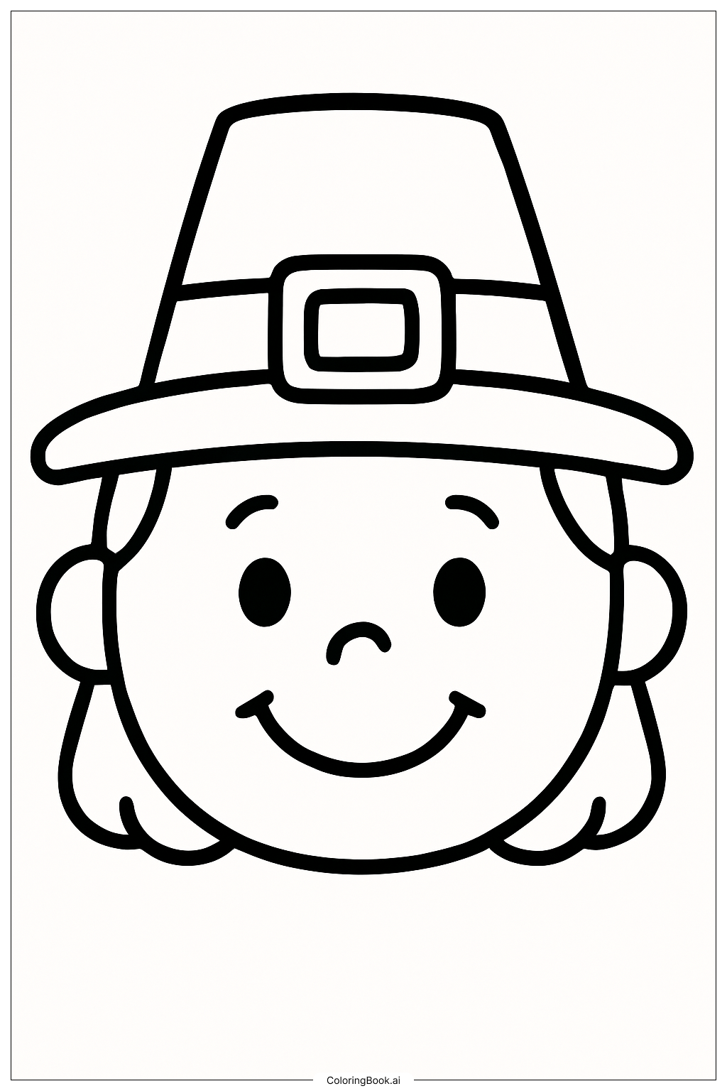  만화 순례자 얼굴 색칠공부 페이지 