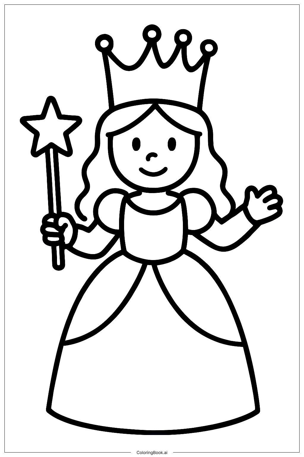 Página para colorir de Glinda, A Boa Bruxa Malvada 