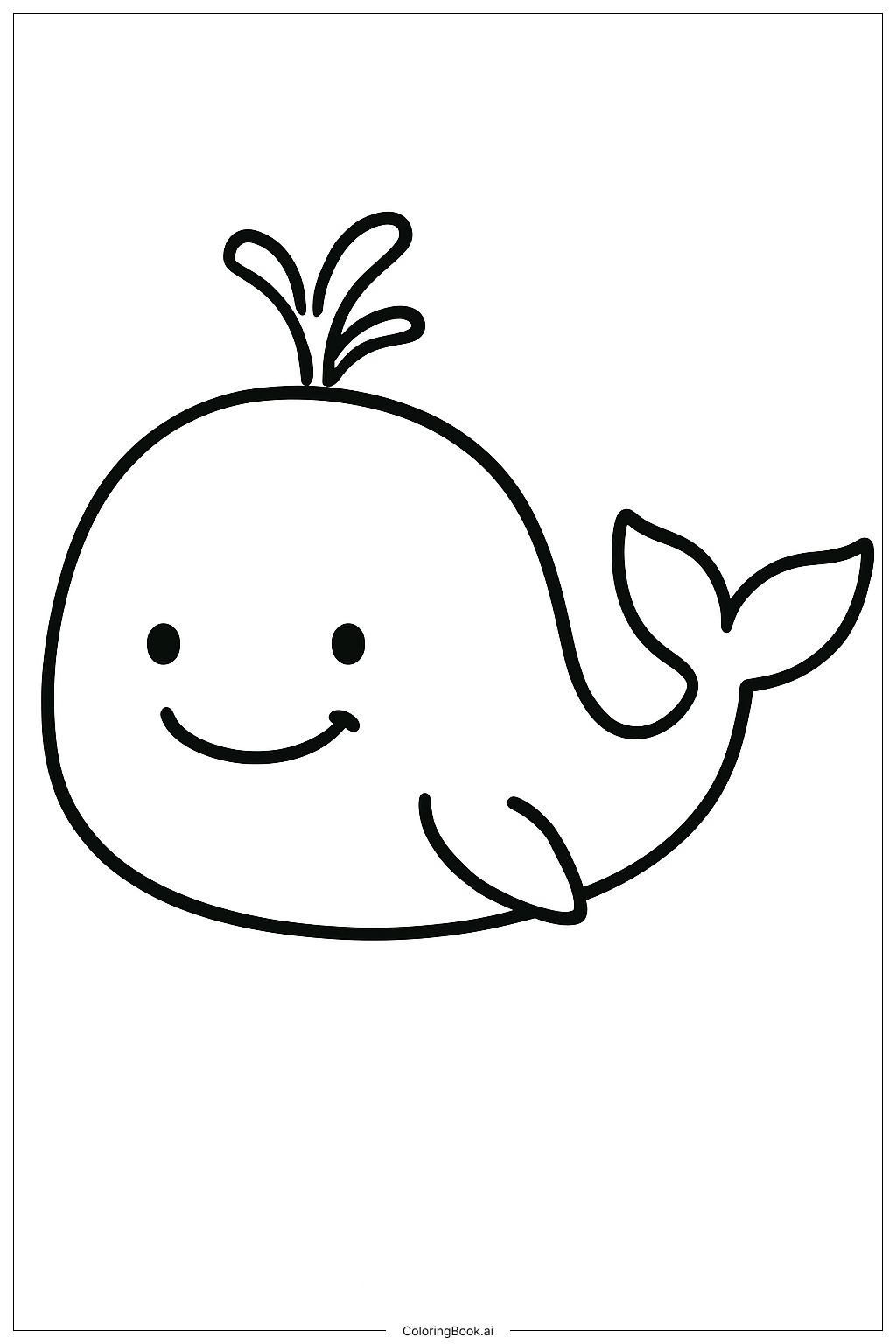  大友善海洋鲸鱼填色页 