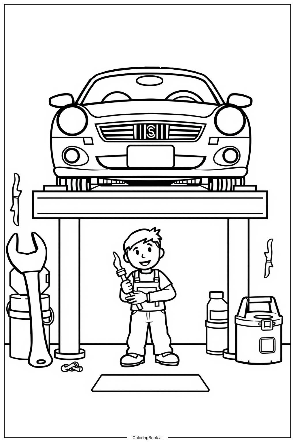  Workshop Repair Time Coloring Page 