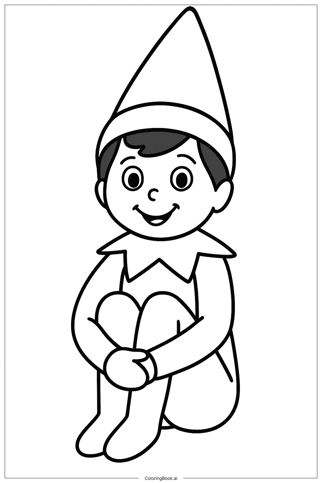  선반 위의 요정 색칠공부 페이지 