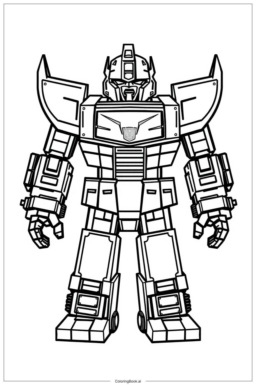 desenho para colorir transformers optimus prime