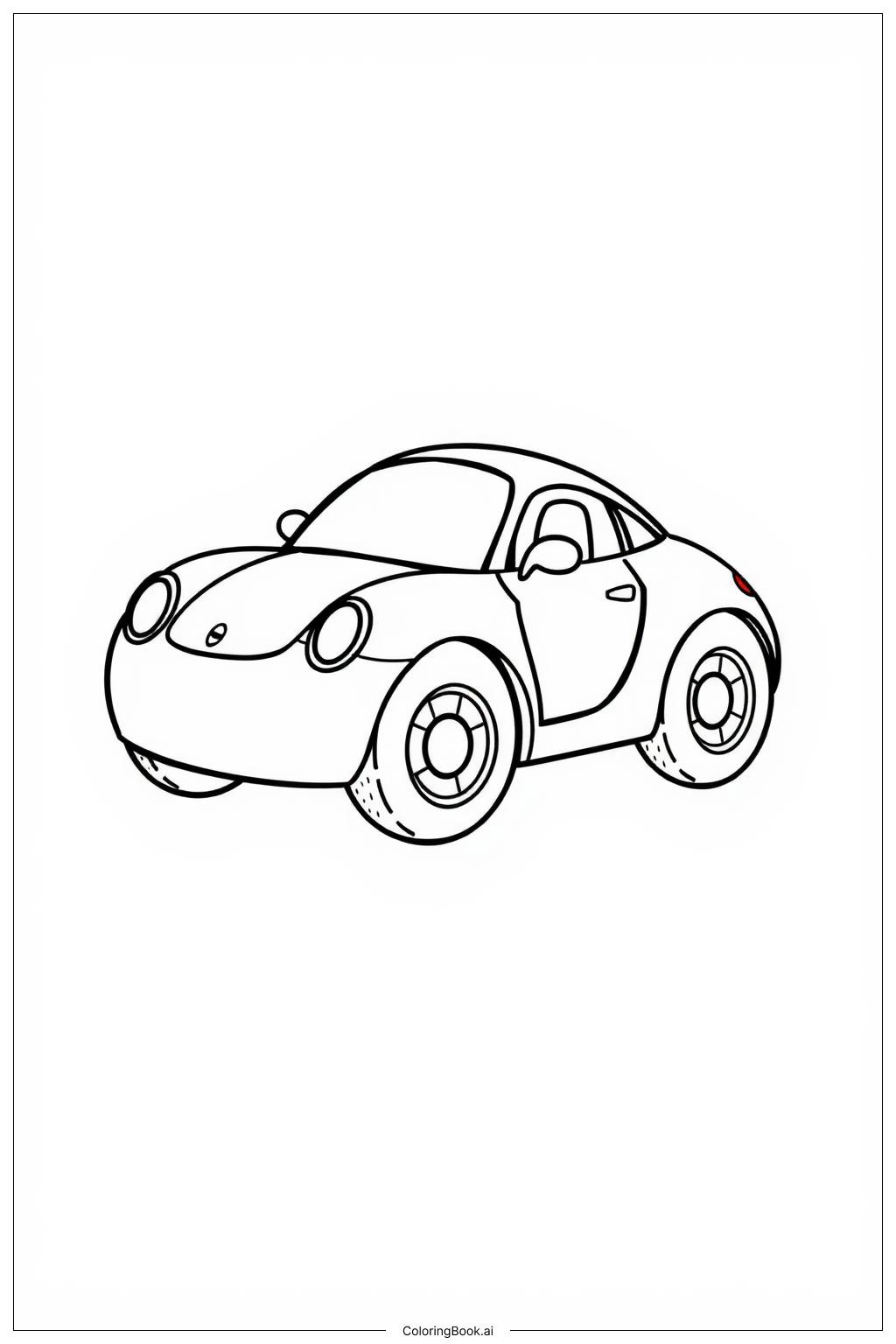  Mini Sport Car Coloring Page 